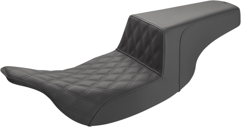 Step-Up Seat - Front Lattice Stitch - Black