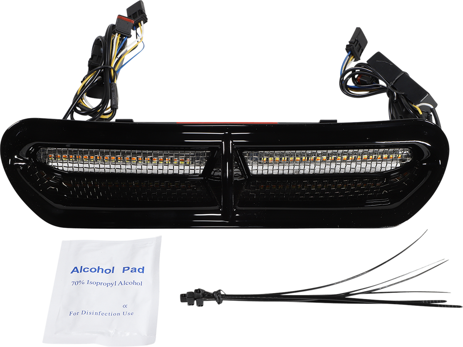 LED Vent Insert - Amber/White - Black w/ Stainless Mesh