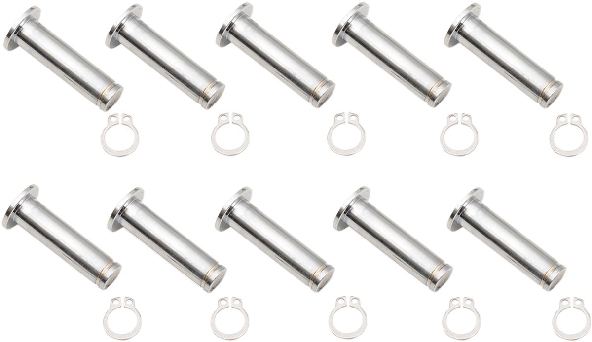 Pivot Pin/Clip Kit - Lever - 10 Pack - Chrome