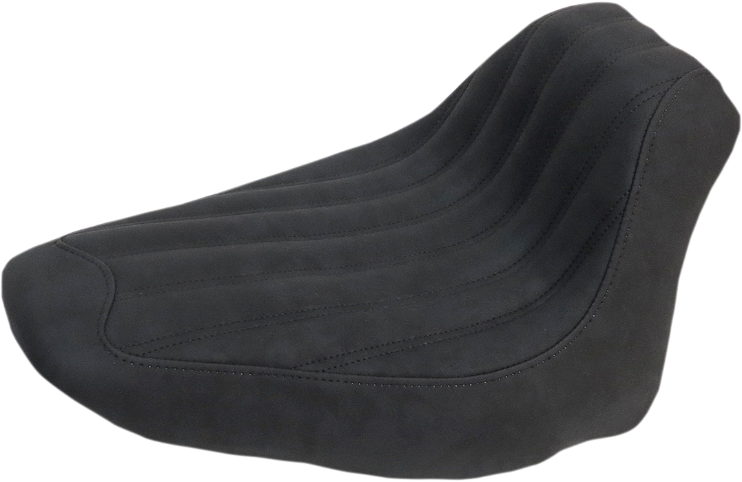 Knuckle Solo Seat - Ribbed - Black - FLST '06-'17