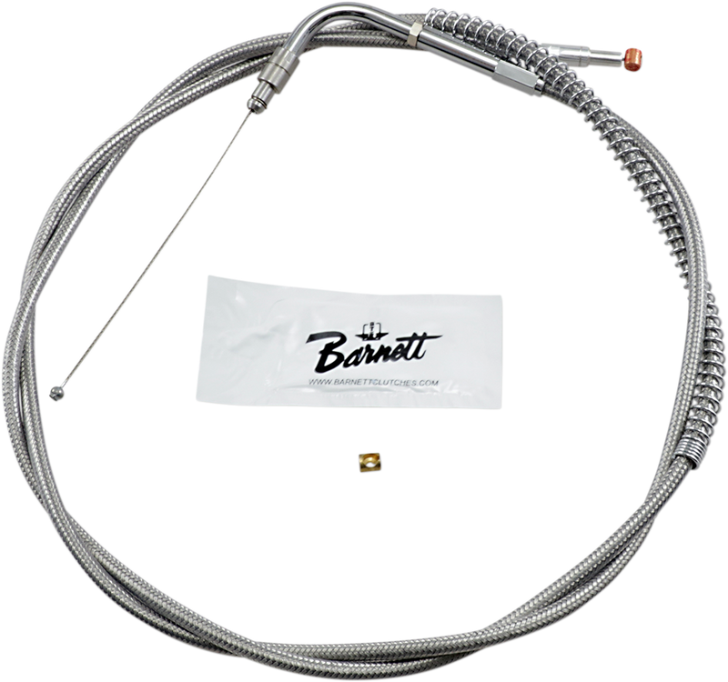 Stainless Steel Throttle Cable - +10" - '96-'01 Touring