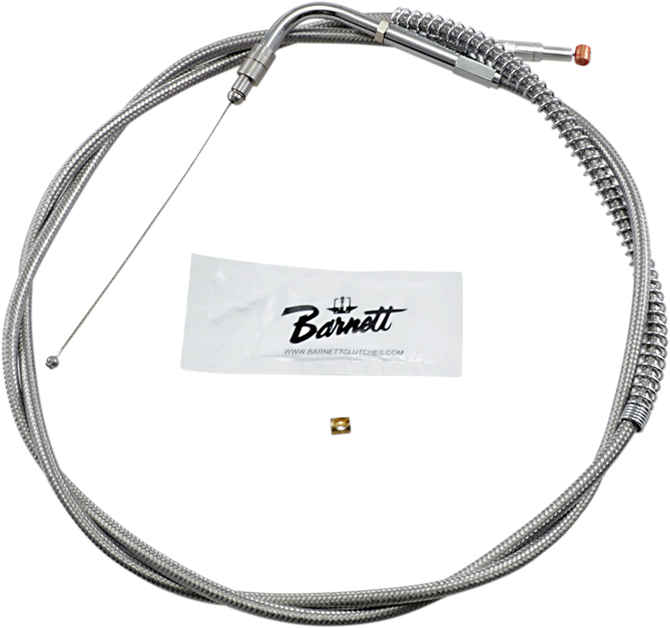 Stainless Steel Throttle Cable - +10" - '96-'01 Touring
