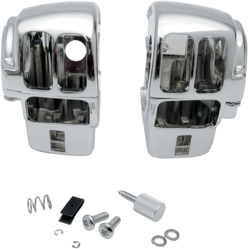 Handlebar Switch Housing Kit - Radio - Chrome