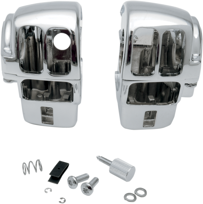 Handlebar Switch Housing Kit - Radio - Chrome