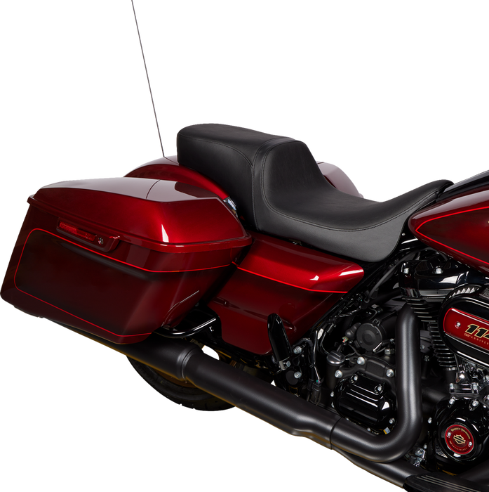Predator 2-Up Seat - Vinyl - Black - Smooth - w/o Backrest - FLH/FLT '08-'24