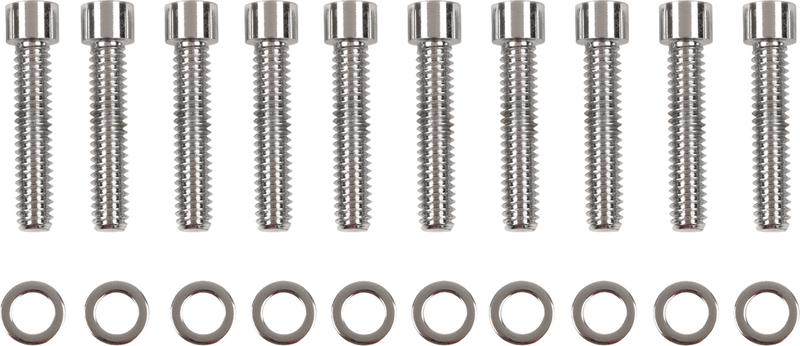 Bolt Kit - Cam Cover - Smooth - Chrome - '99-'17 Twin Cam