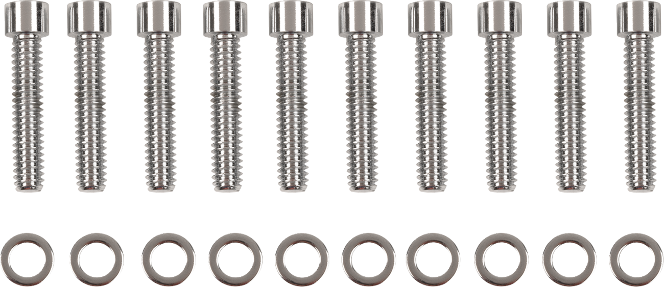 Bolt Kit - Cam Cover - Smooth - Chrome - '99-'17 Twin Cam