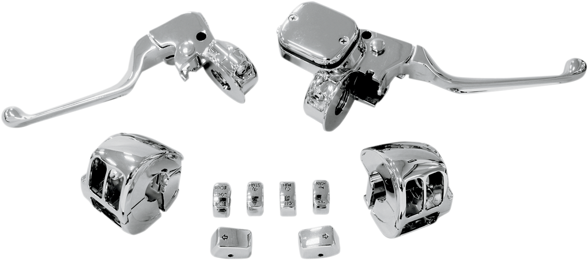 Handlebar Control Kit with Mechanical Clutch - '11 - '17 Dyna/Softail