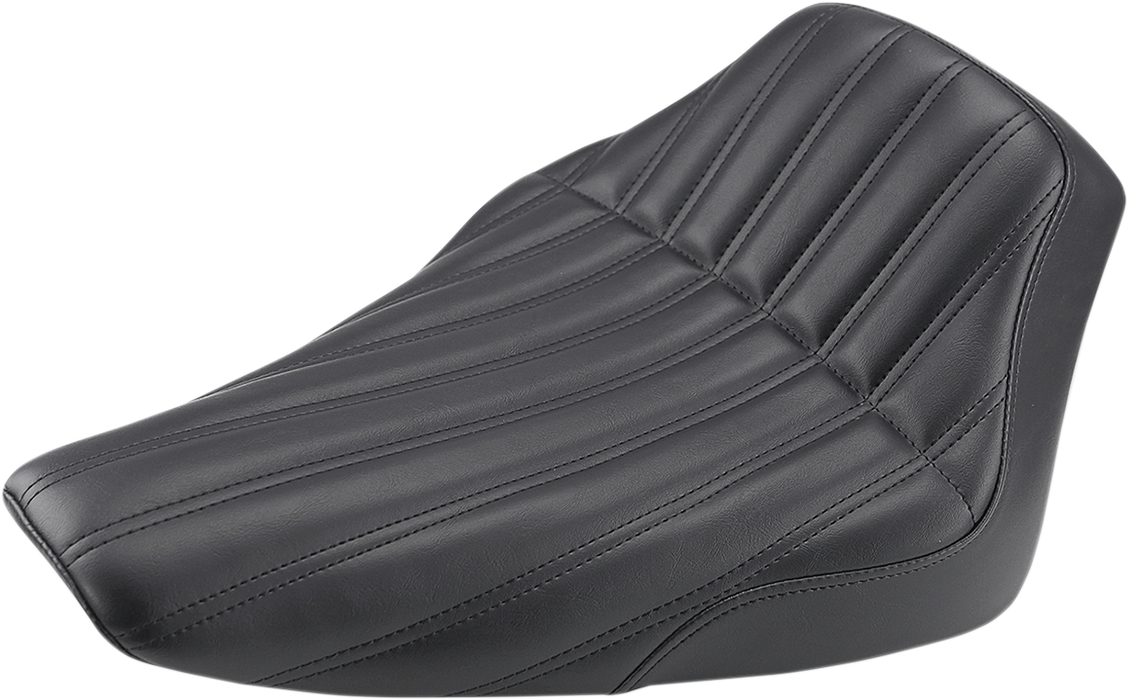 Knuckle Solo Seat - Ribbed - Black - FLS '12-'17