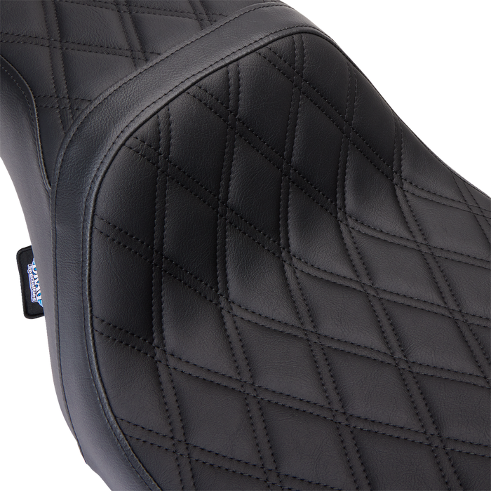 Predator 1Up Seat - Vinyl - Double Diamond Black Stitch - FLH '08-'23