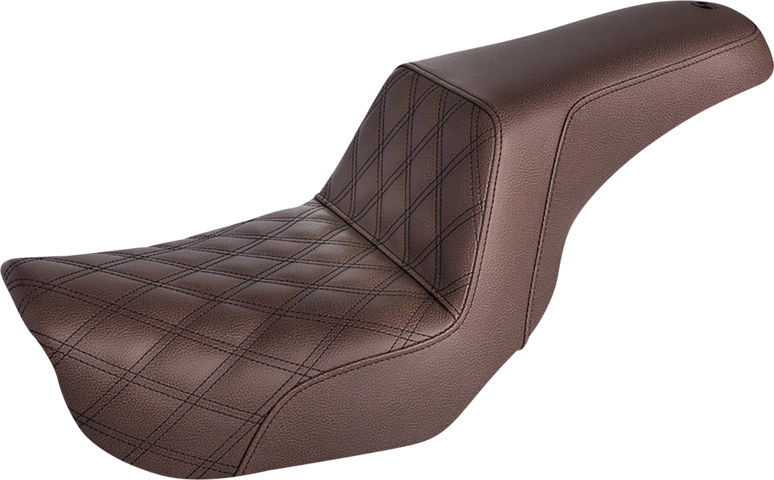 Step-Up Seat - Front Lattice Stitch - Brown - FXD