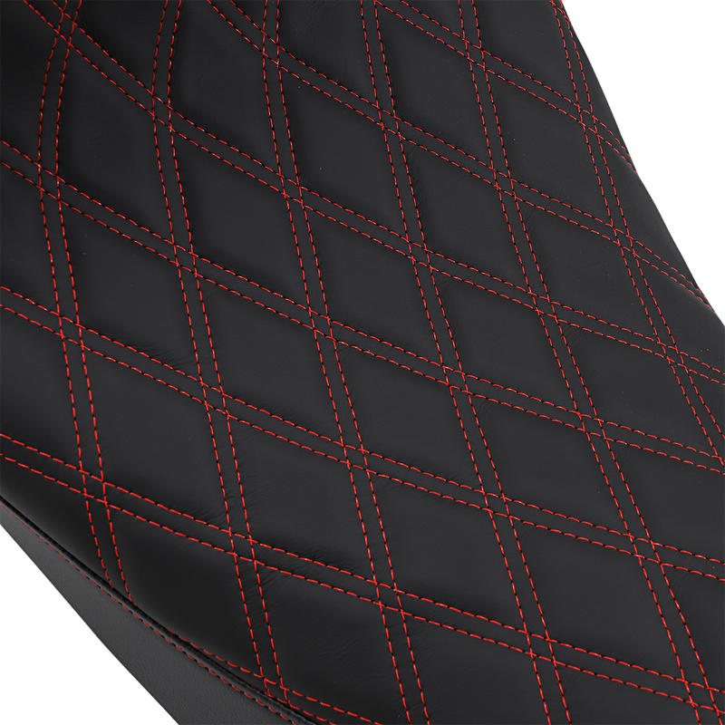 Forward Low Solo Seat - Diamond - Red Stitched - FL '08-'23