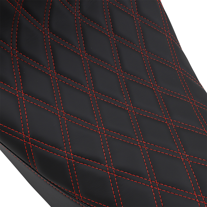 Forward Low Solo Seat - Diamond - Red Stitched - FL '08-'23