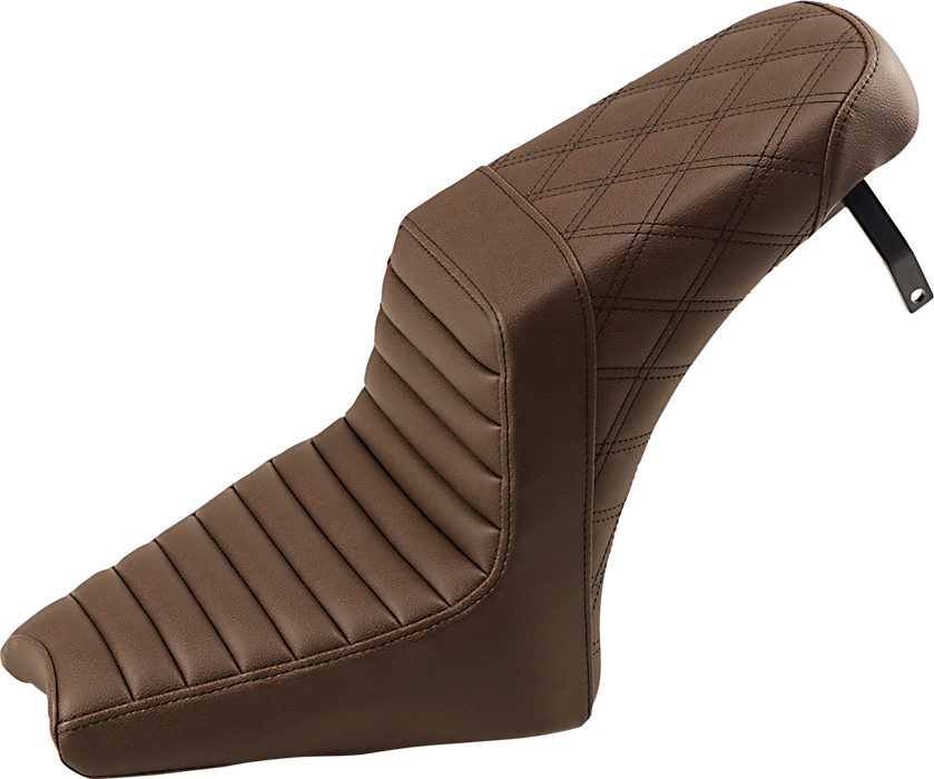 Step-Up Seat - Front Tuck-n-Roll/Rear Lattice Stitch - Brown - Scout '18-'24