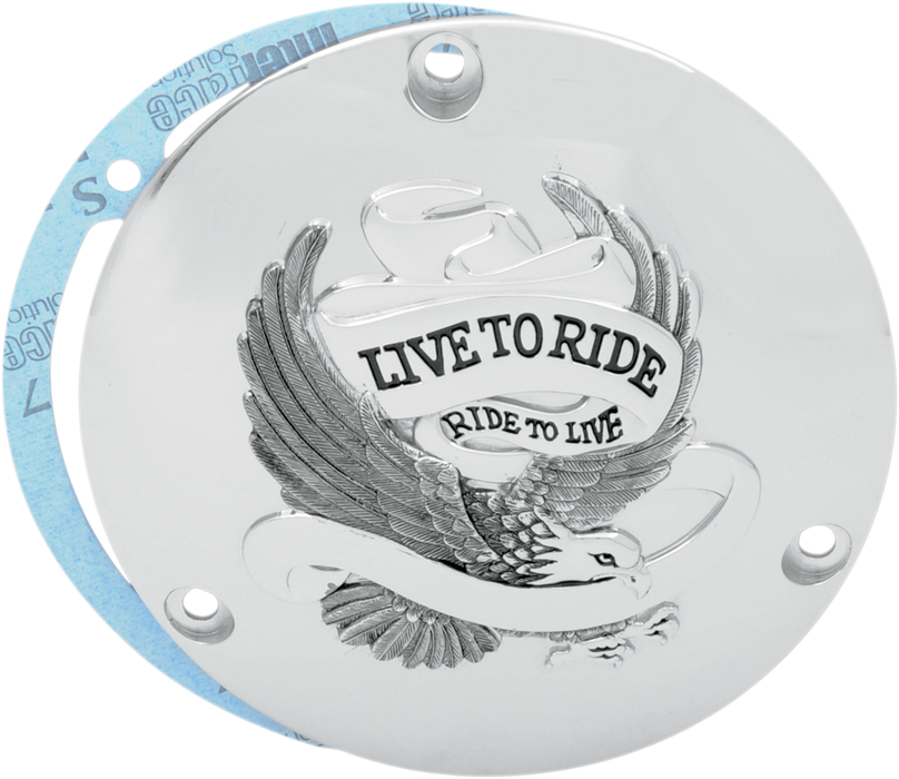 Live to Ride Derby Cover - 3 Hole - Gold
