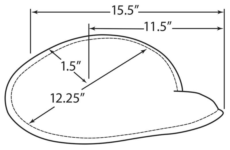 Spring Solo Seat - Large - Low-Profile - Black w/ White Perimeter Stitch