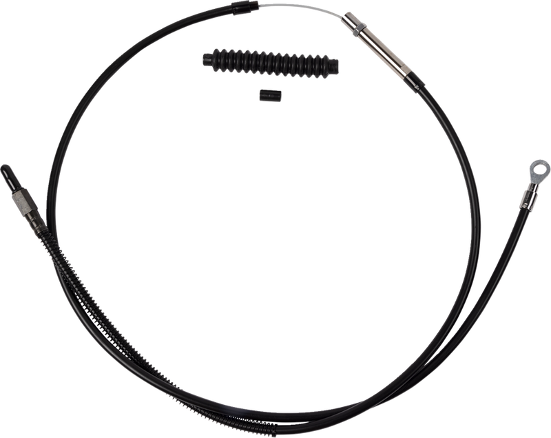 High-Efficiency Black Vinyl Clutch Cable - +8" Size