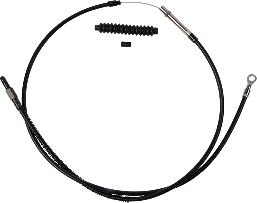 High-Efficiency Black Vinyl Clutch Cable - +8" Size