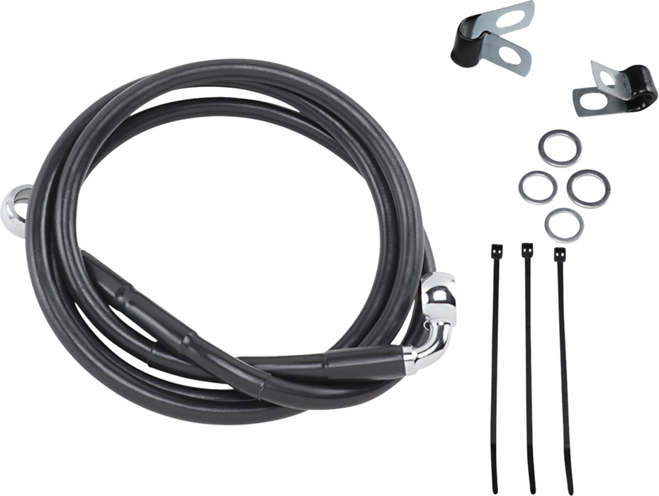 Brake Line - Front - Black - +6"