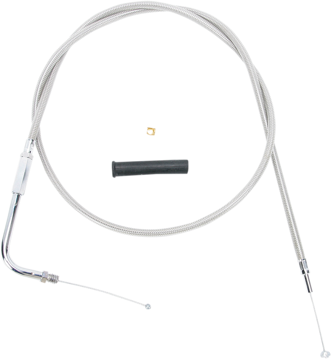 Stainless Braided Throttle Cable - 48"