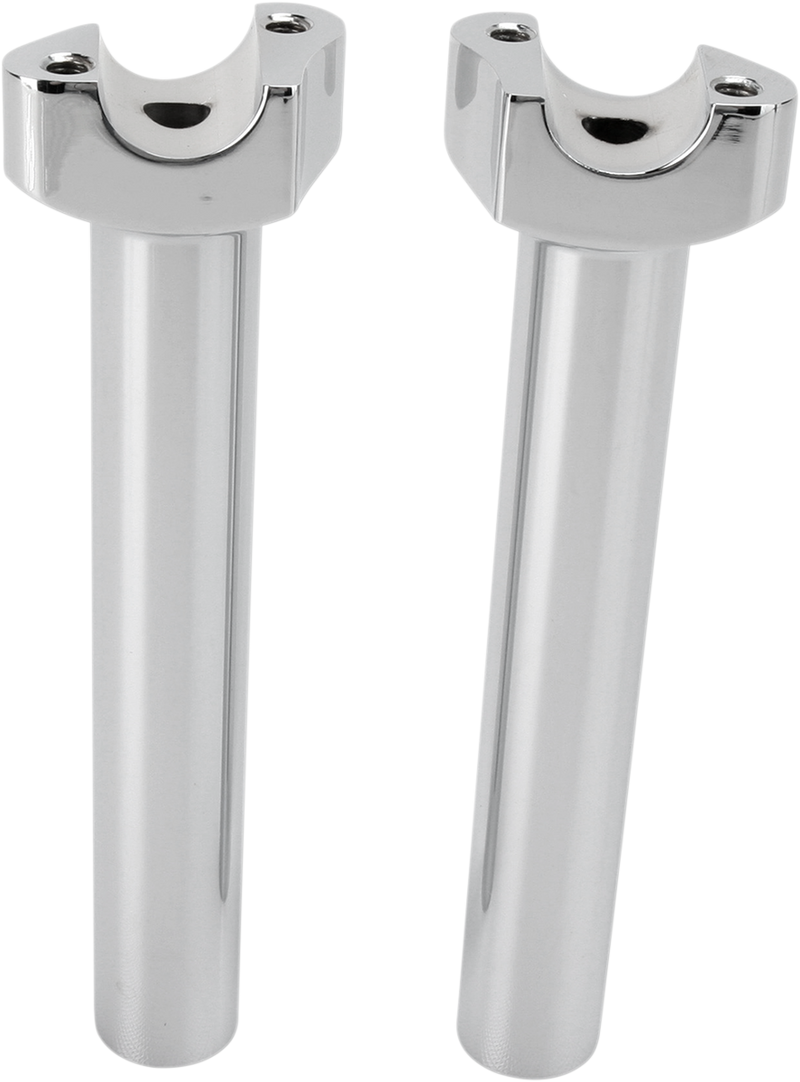 Forged Aluminum Handlebar Risers - Straight - 8" - Chrome