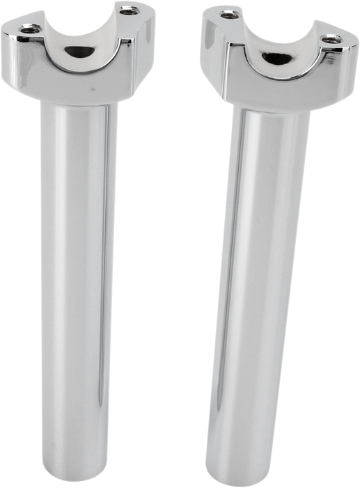 Forged Aluminum Handlebar Risers - Straight - 8" - Chrome