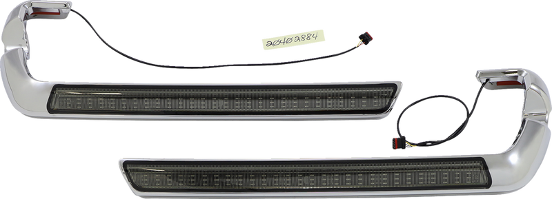 LED Saddlebag Light - Smoke - Chrome