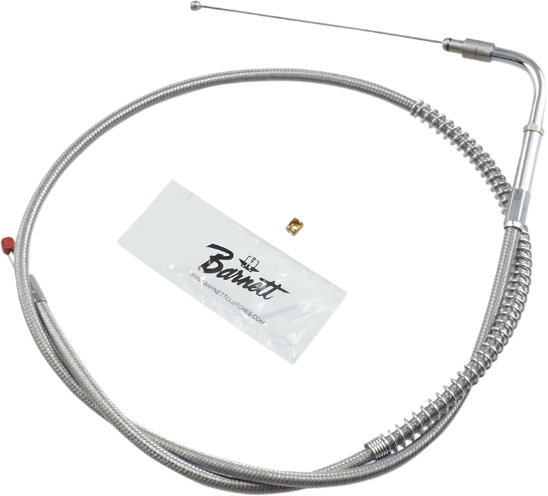 Stainless Steel Throttle Cable - +6" - '06-'17 Softail/Dyna