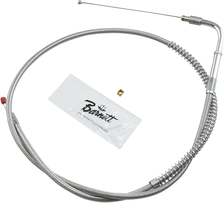 Stainless Steel Throttle Cable - +6" - '06-'17 Softail/Dyna