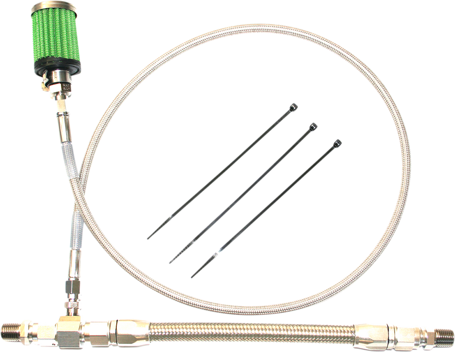 Oil Tank Breather Kit - Stainless - 02'-06' Touring