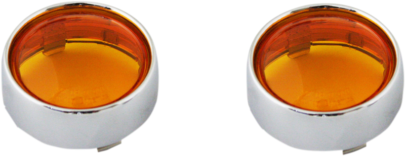 Bullet Signal Lenses - Chrome/Amber