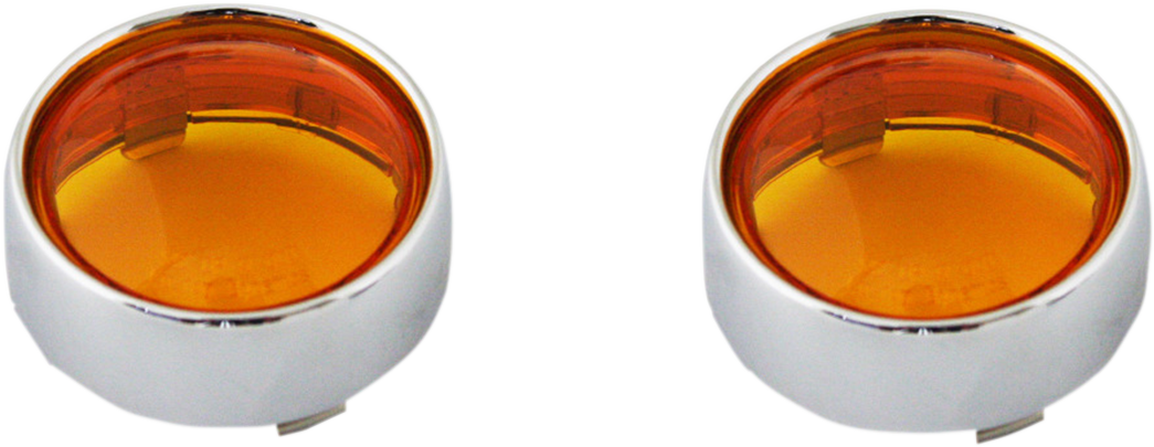 Bullet Signal Lenses - Chrome/Amber