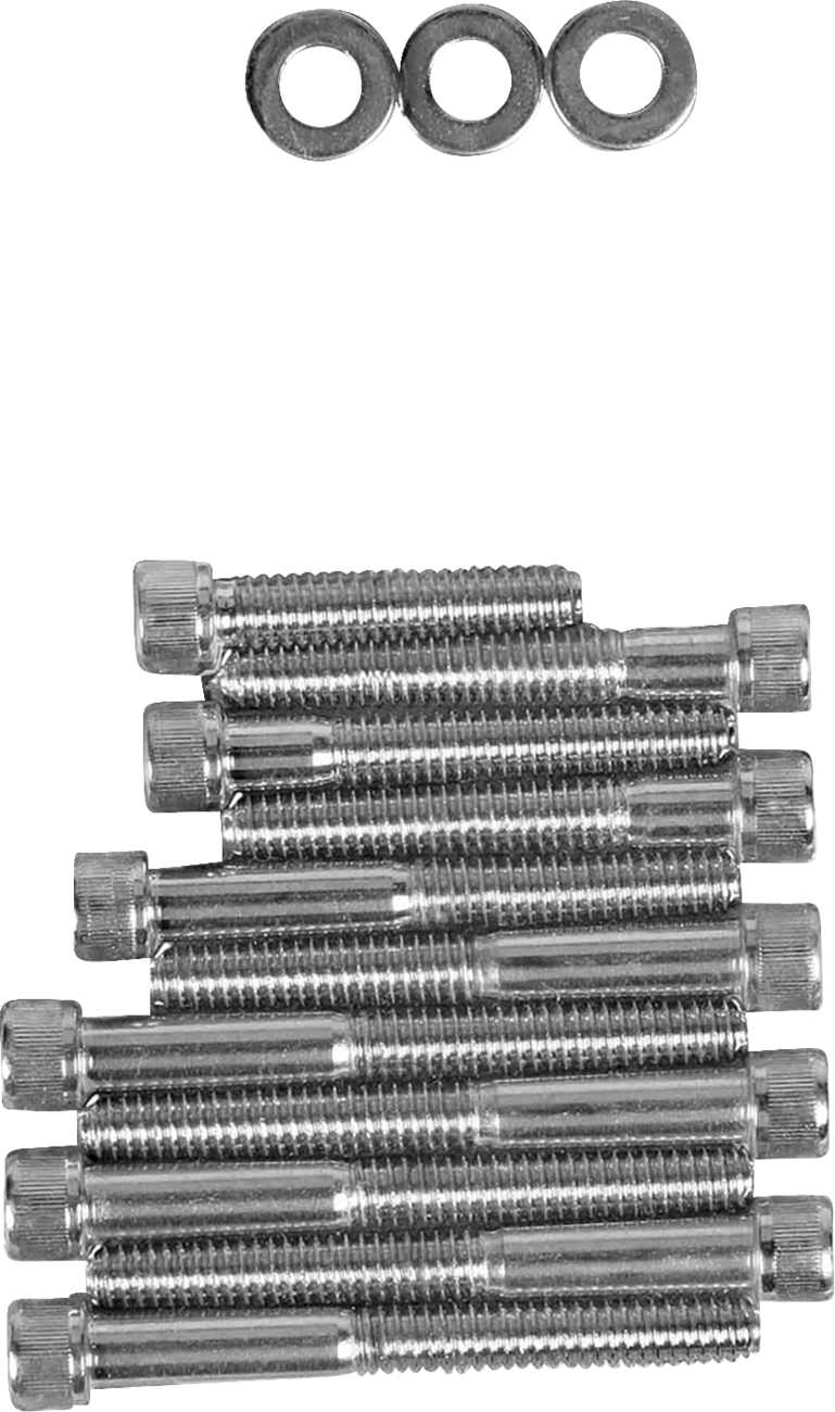 Bolt Kit - Cam Cover - Knurled - Chrome - '91-'03 Sportster
