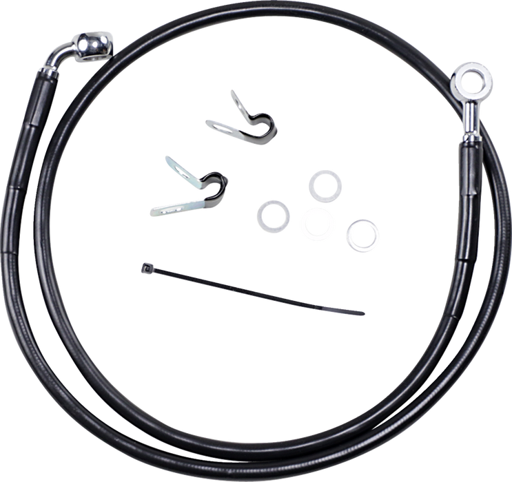 Brake Line - Front - Black - +4" - '04-'10 XL