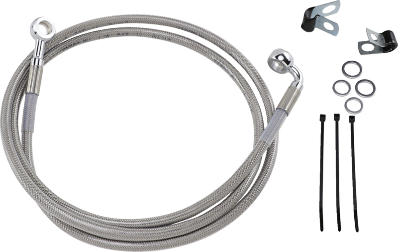 Brake Line - Front - +10" - Stainless Steel