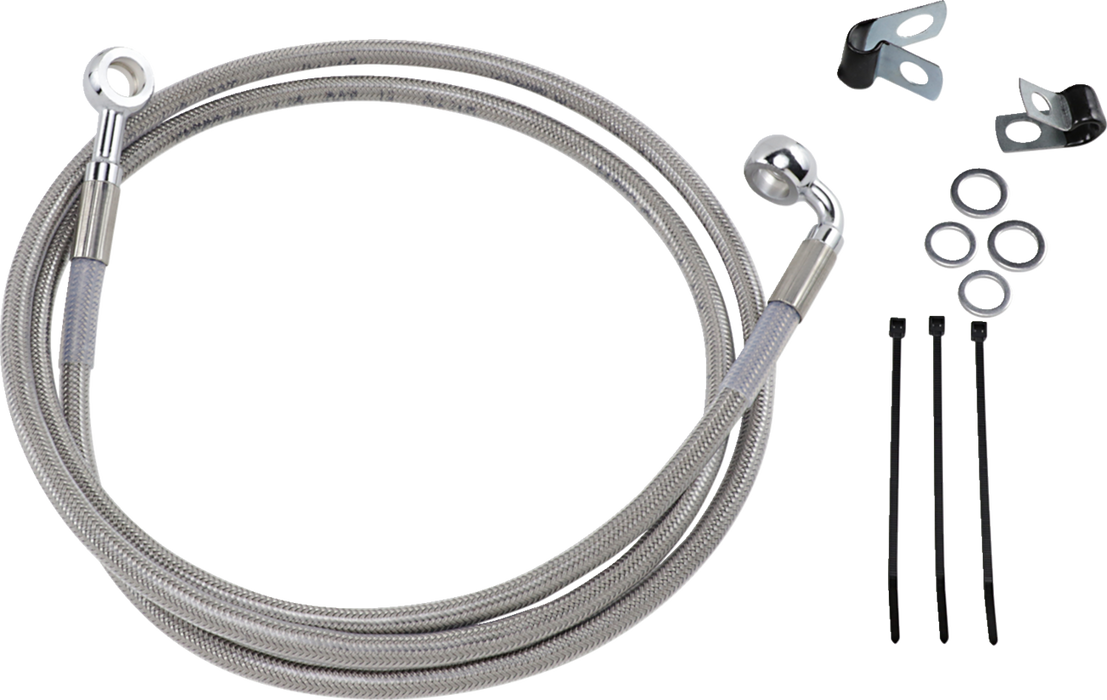 Brake Line - Front - +10" - Stainless Steel