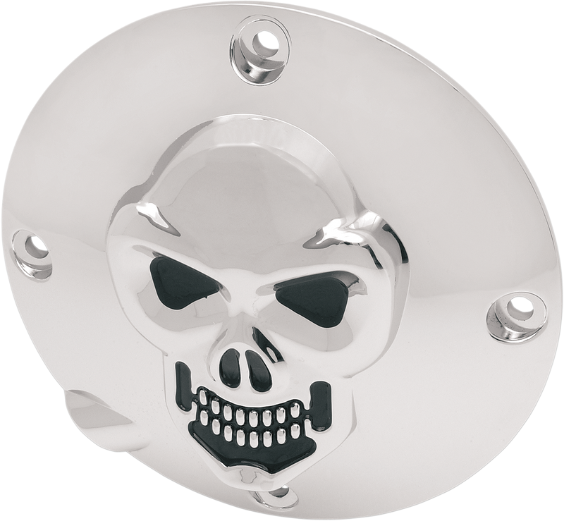 Skull Derby Cover - Chrome - 4-Hole