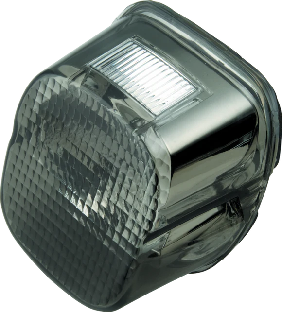 Bikers Choice Big Twin & XL Smoke Lens Laydown Taillight W/ License Light Facing Up