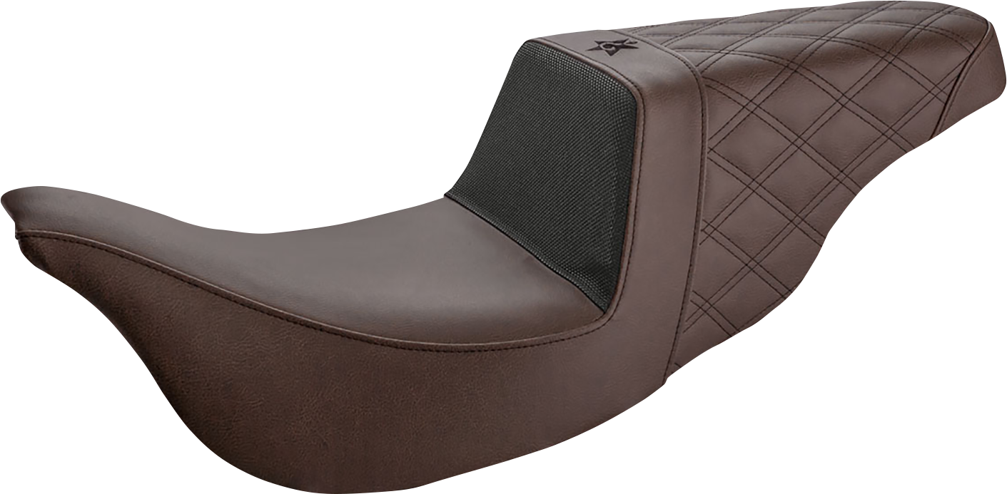 Unknown Industries Seat - Carbon Fiber/ Gripper/Rear Lattice Stitch - Brown - FL '08-'23