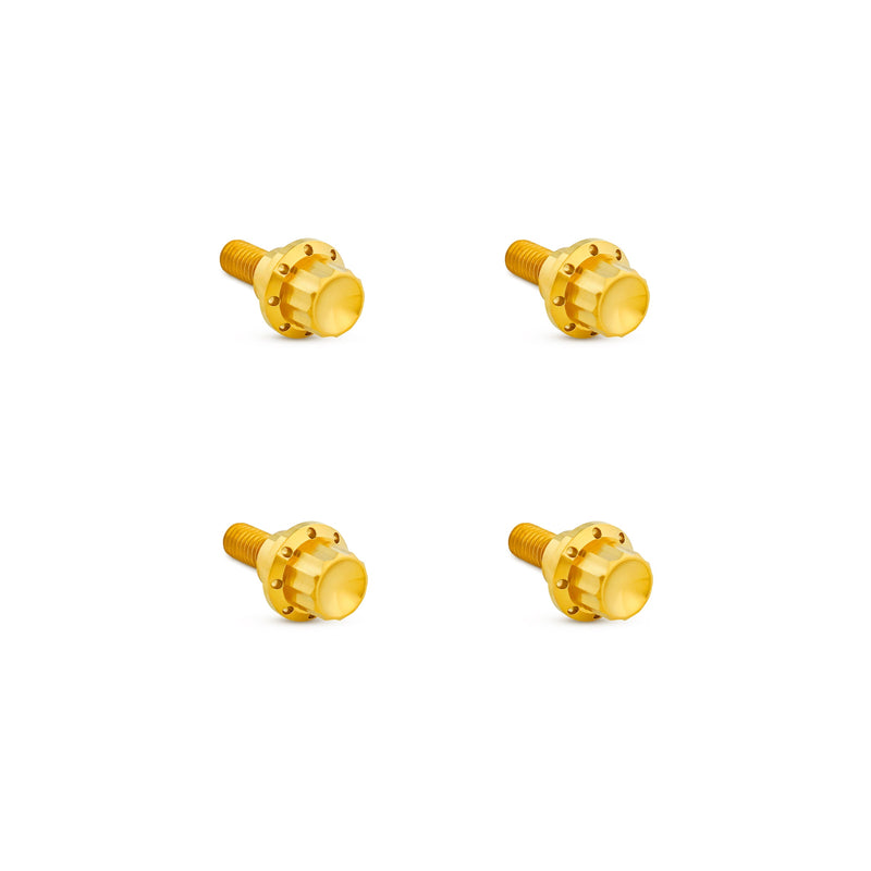 Titanium 12-Point Windshield Bolts for Road Glide, Gold