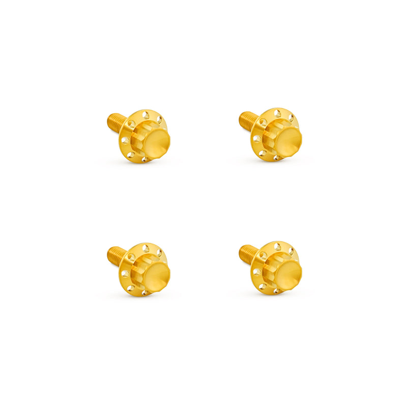 Titanium 12-Point Windshield Bolts for Road Glide, Gold