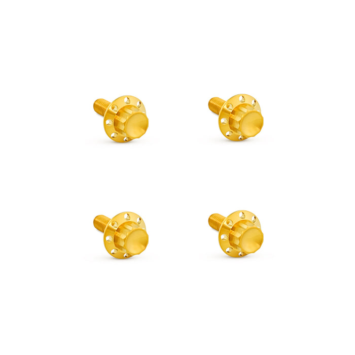 Titanium 12-Point Windshield Bolts for Road Glide, Gold