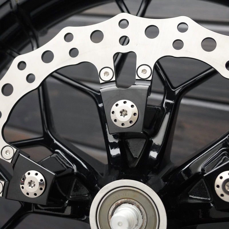 Titanium Floating Rotor Bolts, FLT Touring / Polished