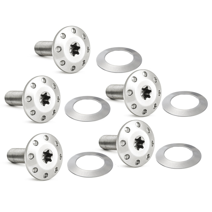Titanium Floating Rotor Bolts, FLT Touring / Polished