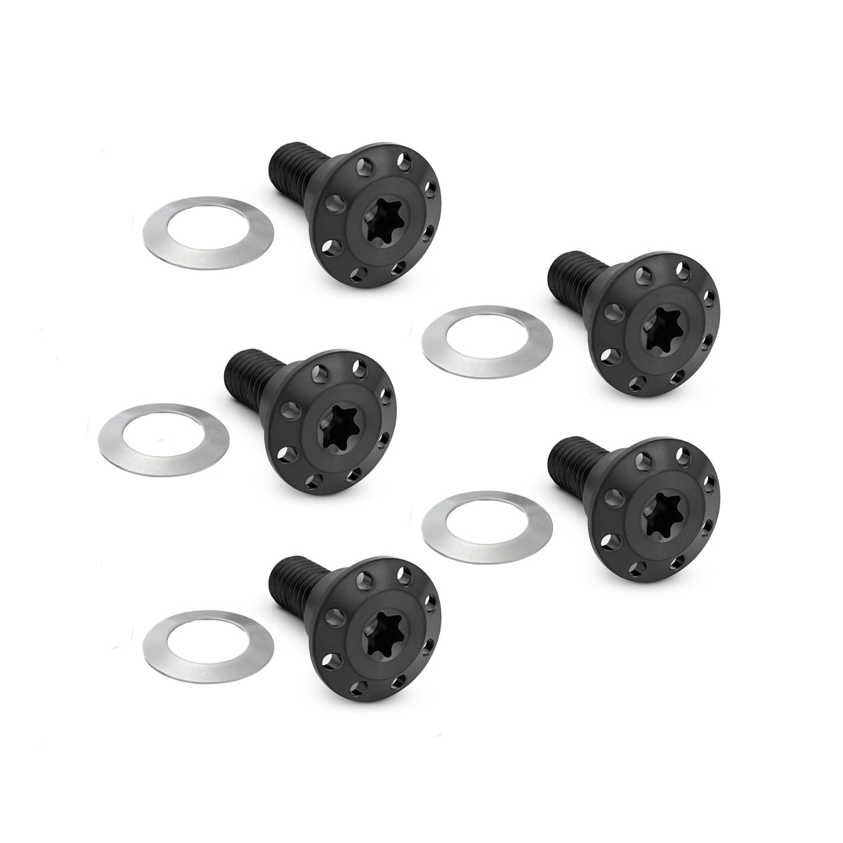 Titanium Floating Rotor Hardware, Dyna & V-Rod / Black — Ramjet Racing
