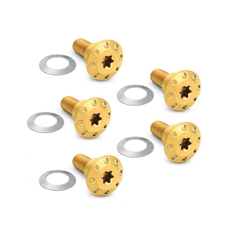 Titanium Floating Rotor Hardware, Dyna & V-Rod / Gold