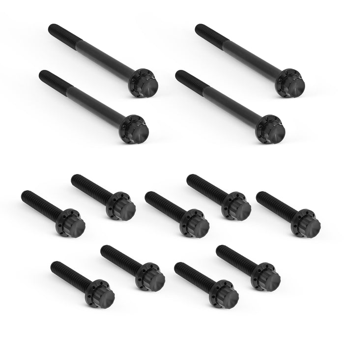 Primary Cover Titanium 12-Point Bolt Kits, Black