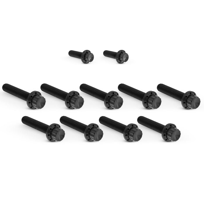 Cam Cover Titanium 12-Point Bolt Kits, Black