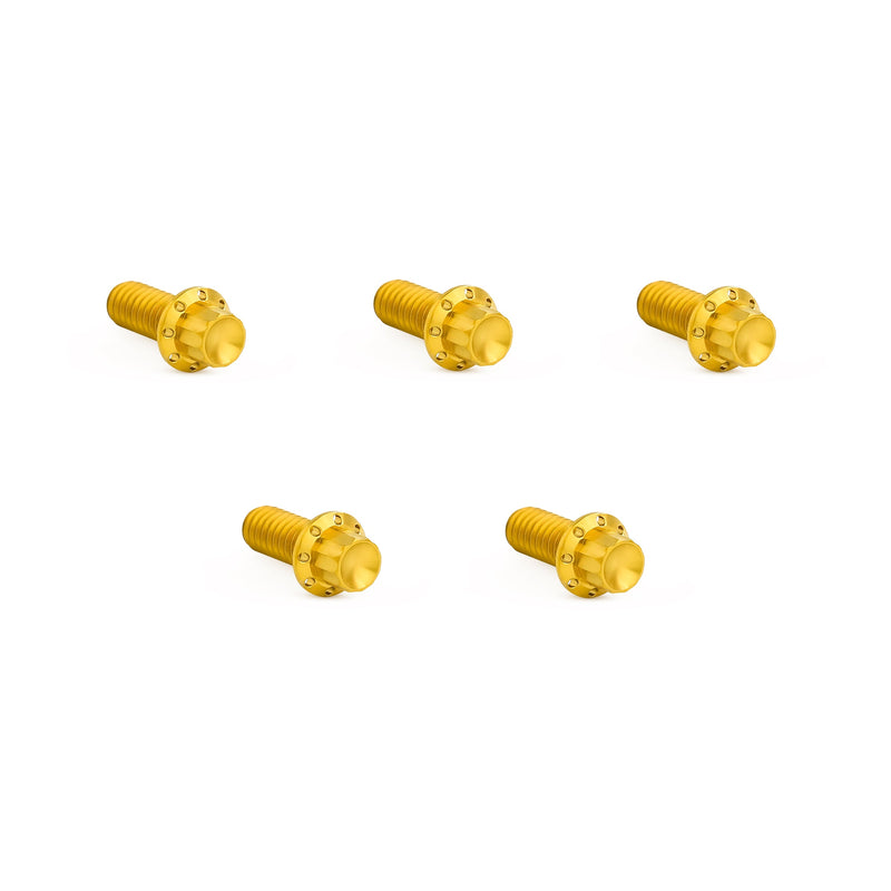 Derby Cover Titanium 12-Point Bolt Kits, Gold