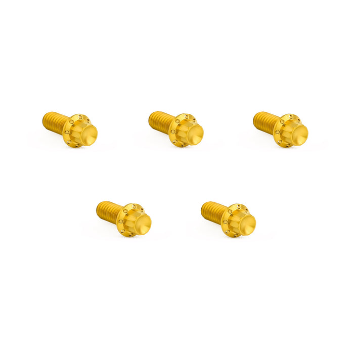 Derby Cover Titanium 12-Point Bolt Kits, Gold